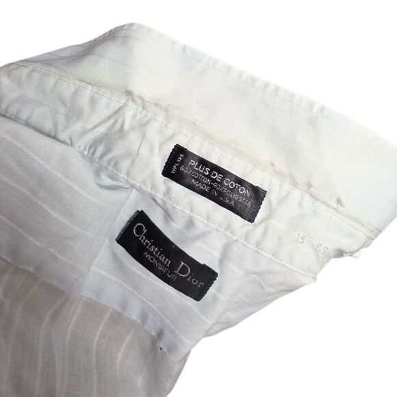 Christian Dior Monsiuer Light Blue Stitched Accent Short Sleeve Button Down S - Picture 4 of 4